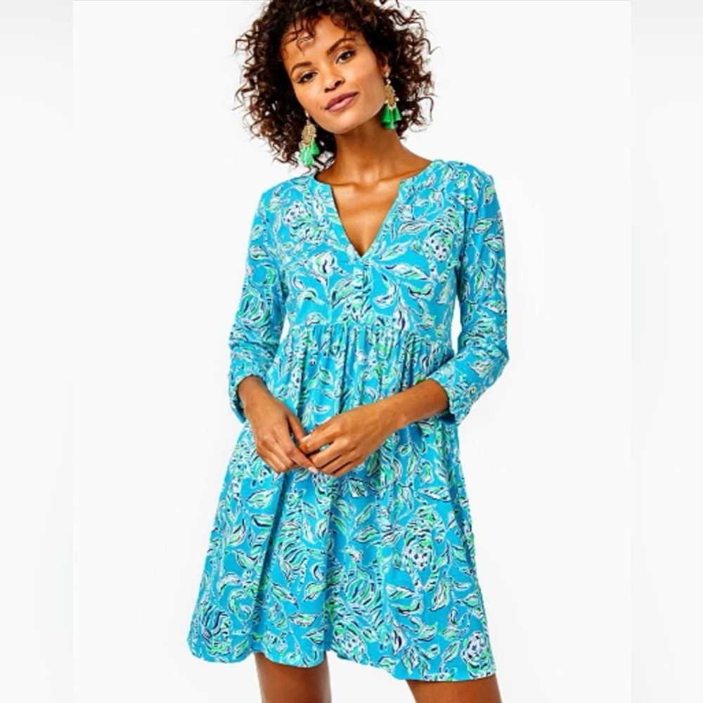 Lilly Pulitzer Blue and Green Patterned dress